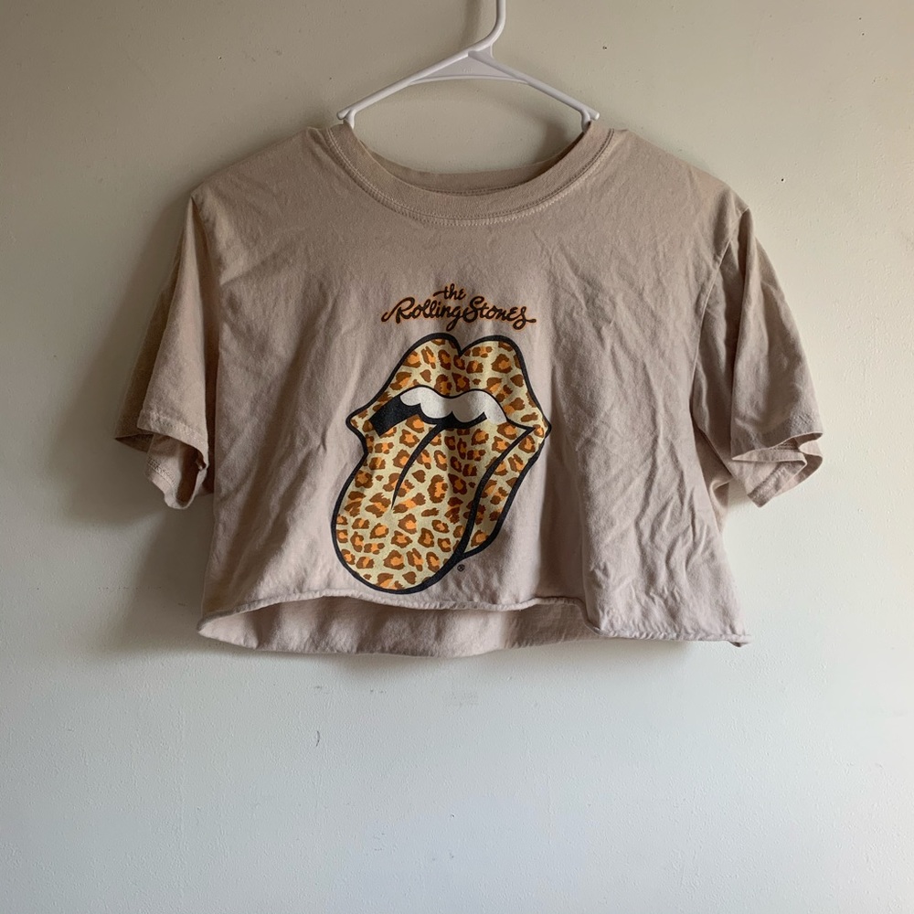 Pretty Little Thing Rolling Stone Cheetah Crop Top